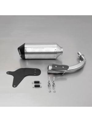 SPORTEXHAUST, complete system no cat. incl. heat protecting shield, stainless steel
