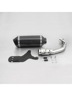 SPORTEXHAUST, complete system incl. heat shield, stainless steel black, 55 mm