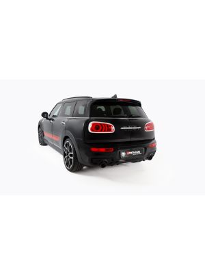 Cat-back-system, centered left/right system with integrated valve for MINI JCW Clubman/Countryman ALL4 (selectable tail pipes), incl. EC homologation