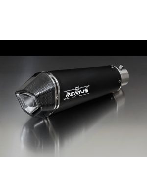HYPERCONE, complete system (header, racing conntecting tube and rear muffler), stainless steel black, RACE (no EEC), 65 mm
