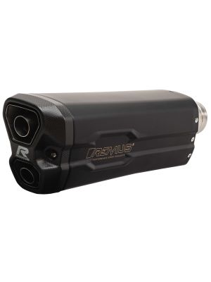REMUS 8 2.0 Slip On Sport Exhaust incl. Carbon heat protecting shield, stainless steel black coated, (EC-) approval