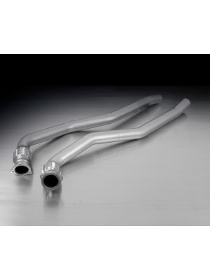 L/R stainless steel Cat-Back front tubes with flexible joints, with EC homologation (Original tube Ø 65 mm, REMUS tube Ø 70 mm)